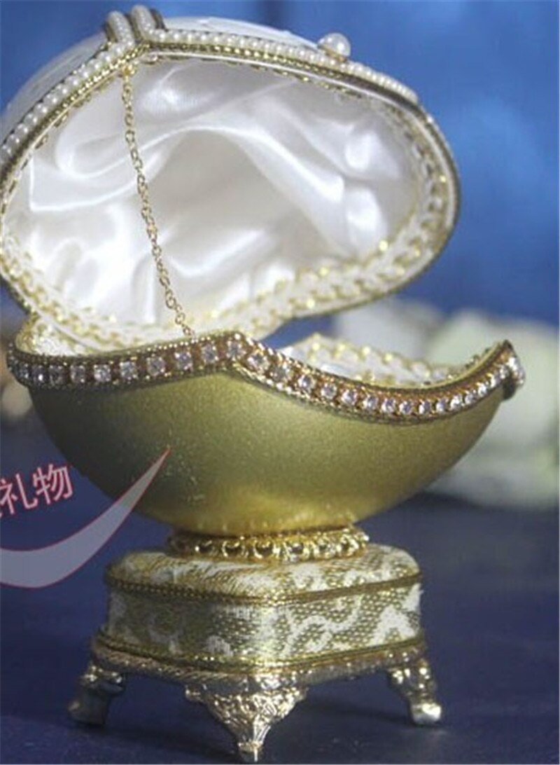 d'oro reale Faberge uovo Carillon Gioielli Carillon Musicale Scatola Regalo Di Compleanno per le Ragazze Sposato souvenir