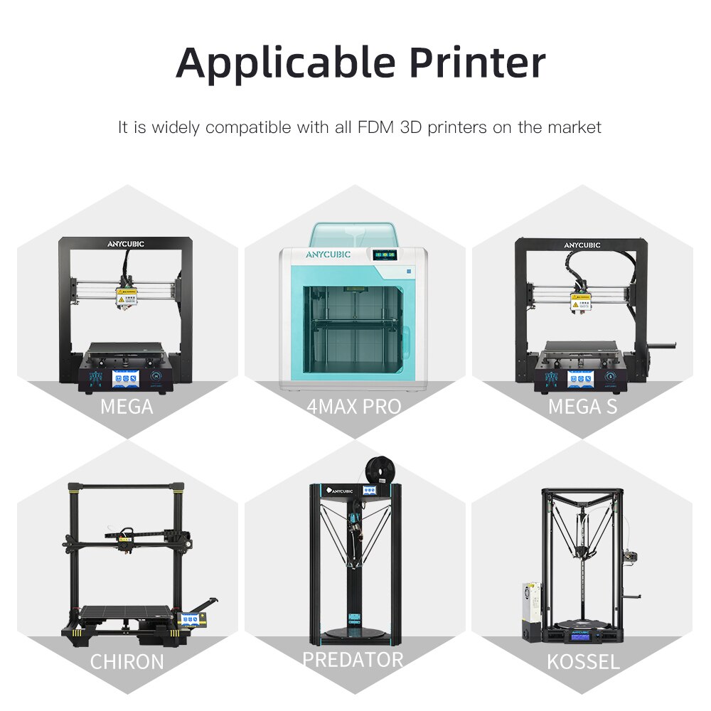 Plástico do pla 1.75mm do filamento da impressora 3d para impressoras 3d 1kg/rolo 6 cores materiais de borracha opcionais para imprimir