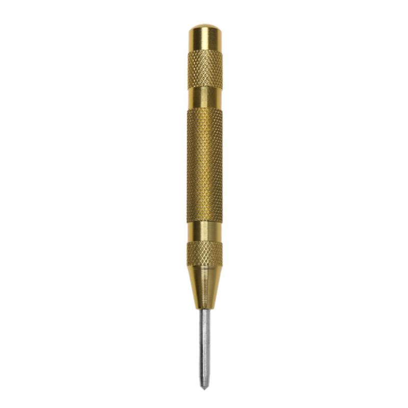 Tunge automatiske center punch dot punch stål fjederbelastet markering starthuller håndværktøj læder håndværk: Guld