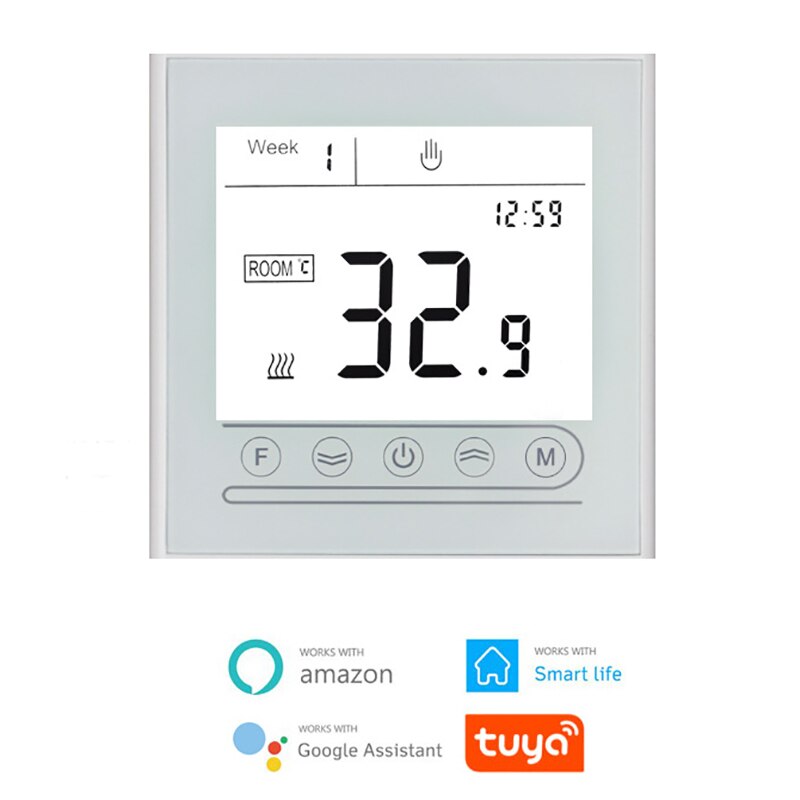 Remote Intelligent Floor Heating Thermostat Wifi High-power Button Touch Screen Mobile Phone App Temperature Control Switch