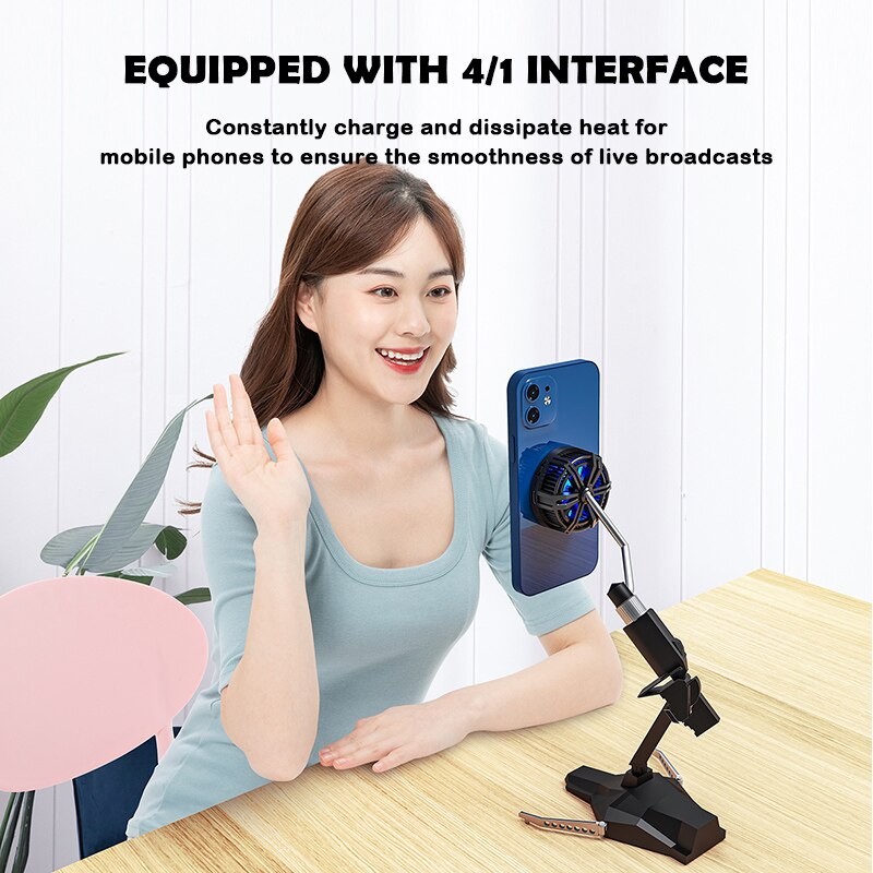 Halfgeleider Mobiele Telefoon Cooler Beugel Draagbare Magnetische 15W Draadloze Opladen Koellichaam Voor Android Iphone Telefoon Accessoires