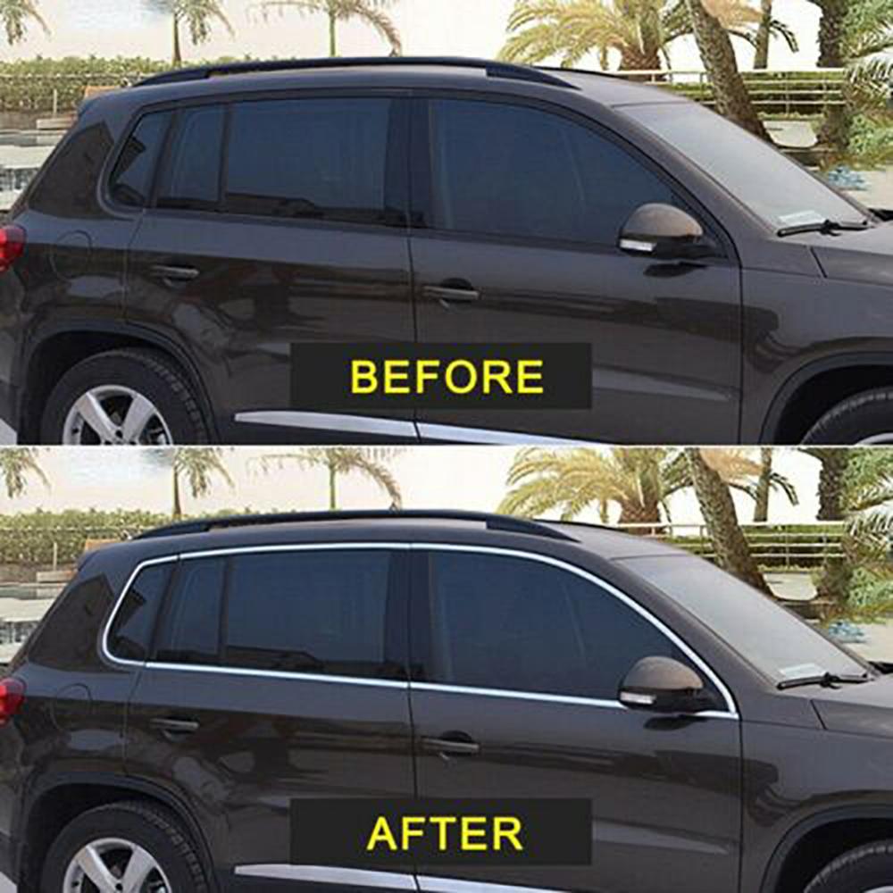 15M Silver Car window Chrome Decoration Moulding Trim Strip Tape Universal PVC anti-collision strip DIY Car body trim Sticker