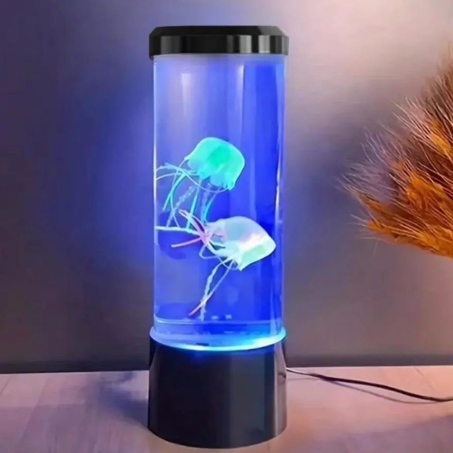 LED Jellyfish Aquarium Night Light, 7-Color Changing, Mood Lamp for Home Office Sleep Relax,: Default Title