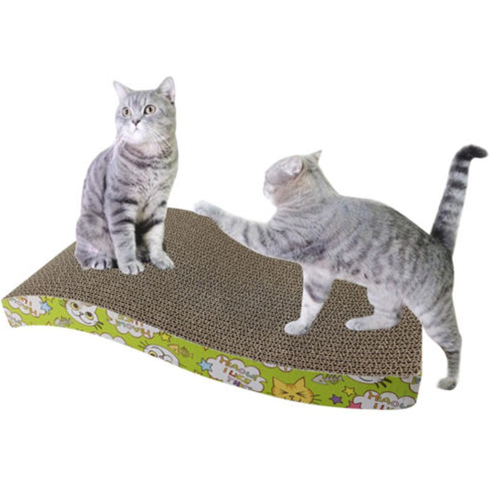 44 x 22cm stor kæledyrsofa kat skrabe bølgepap legetøj ridse sengepude til kattekat