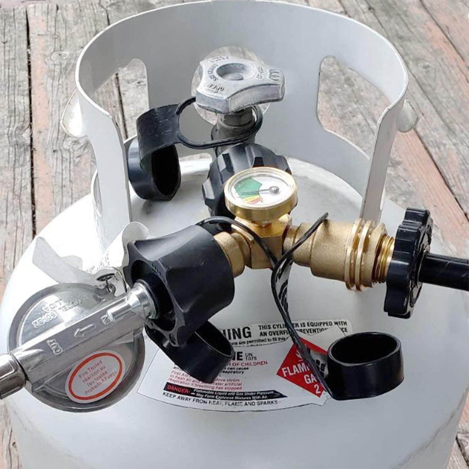 Propane Gas Gauge Table Multifunctional 3-way BBQ Pressure Valve Propane Tank Pressure Test Instrument Tools