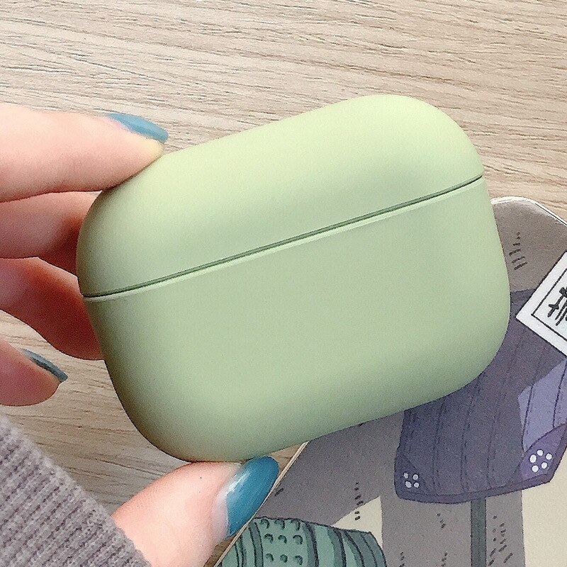 Original For Apple Airpods 1 2 Wireless Bluetooth Earphone Case Colorful Candy For Apple AirPods Pro PC Hard Cute Cover Box Case: green for pro