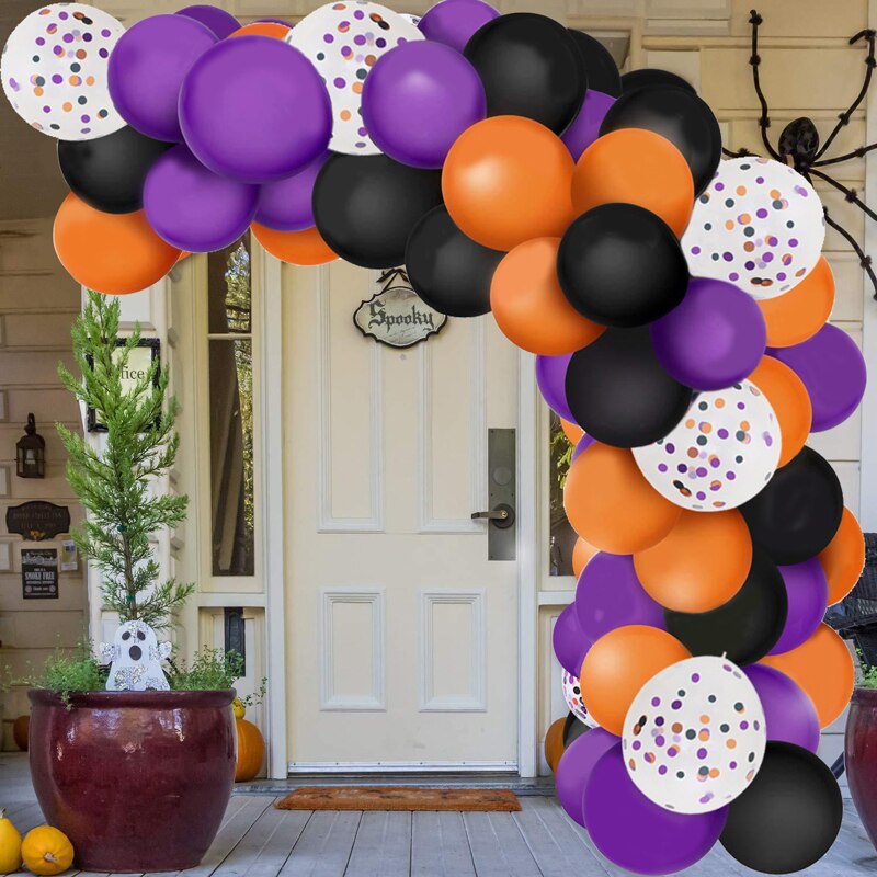 Halloween Palloncini arco Gonfiabili coriandoli Palloncino Giocattoli 3D PVC pipistrello Decorazione impostato per Esterno Interno Del Partito di Halloween Giocattoli