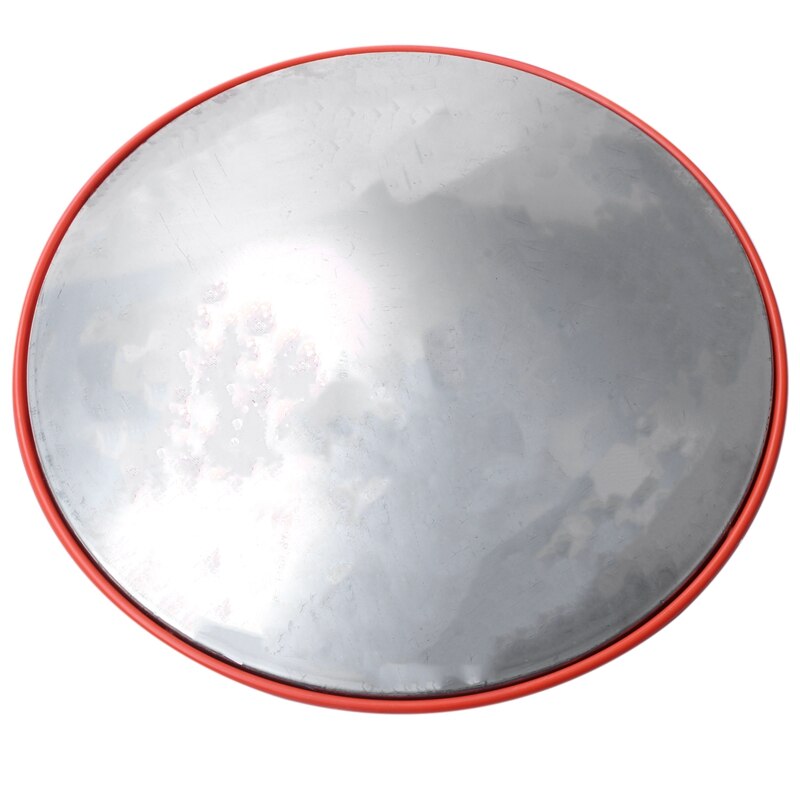 Novel-30Cm Wide Angle Security Road Mirror Curved for Indoor Burglar Outdoor Safurance Roadway Safety Traffic Signal Convex Mirr: Orange
