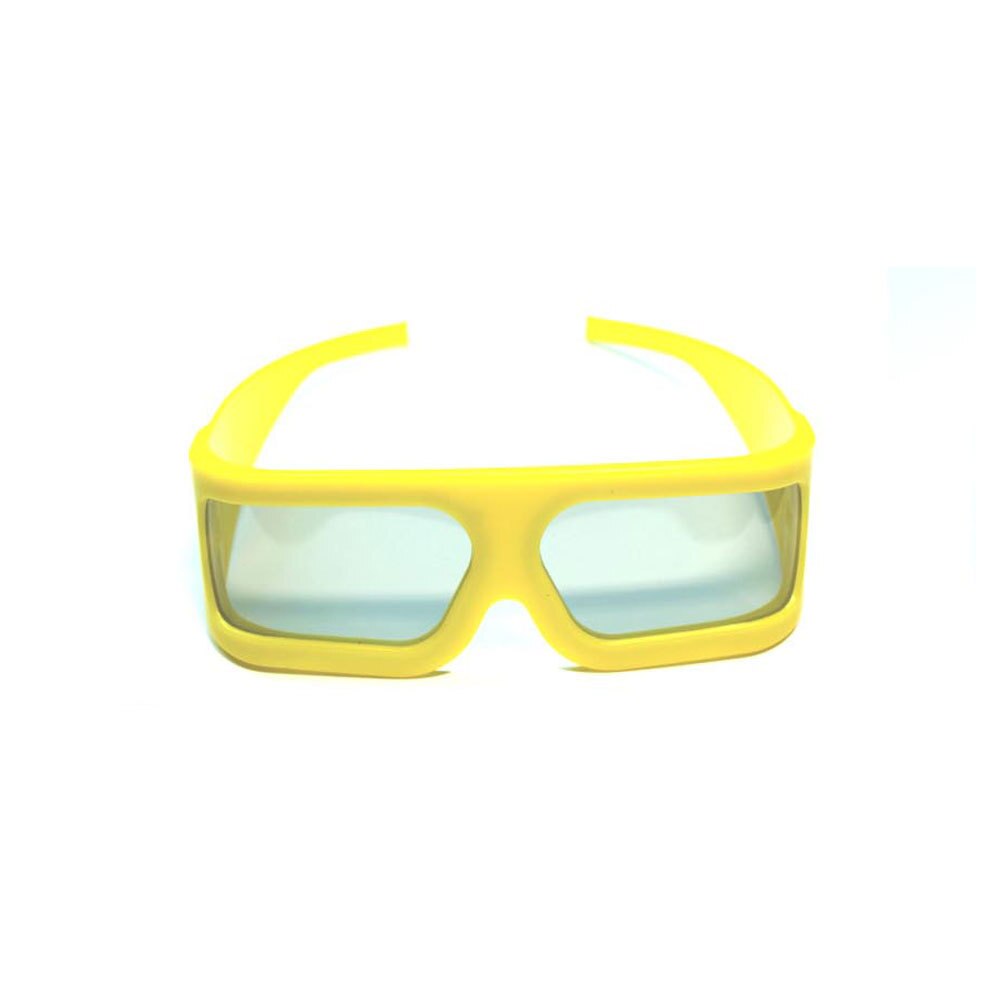 5 pièces en plastique jaune cadre IMAX 3d lunettes polarisées linéaire 3d lunettes pour films 3D 45/135 degrés 3d cinéma lunettes: Default Title