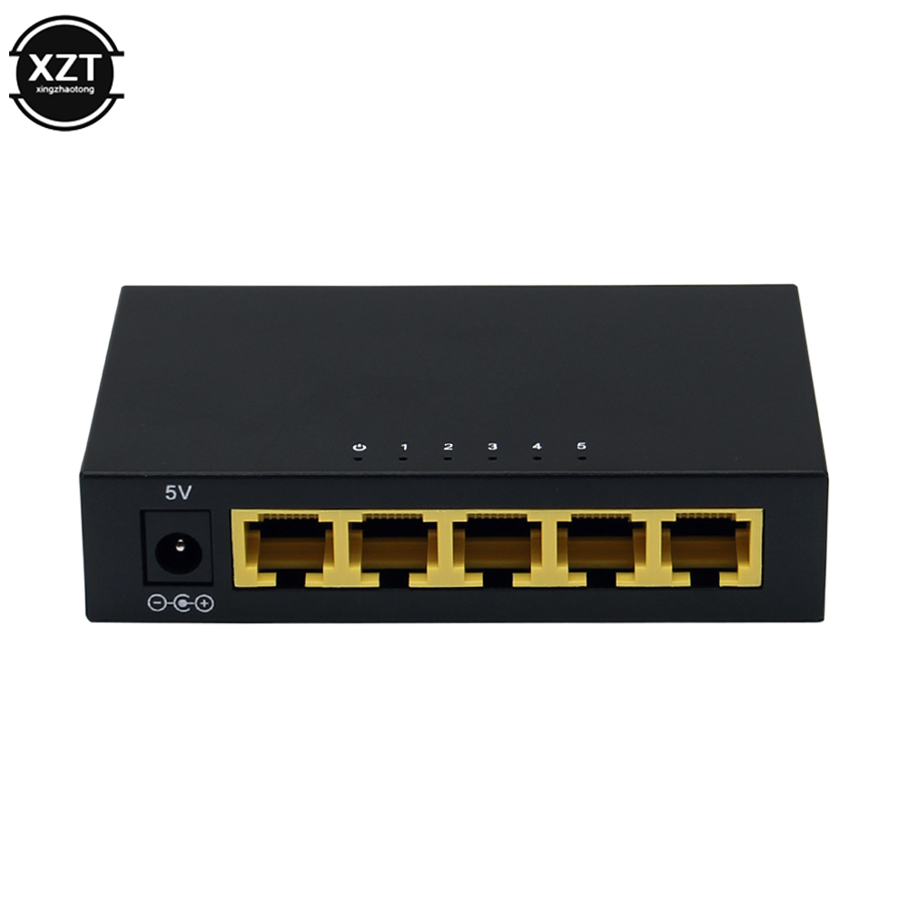 5 Port 1000Mbps Gigabit Network Switch Ethernet Smart Switcher High Performance RJ45 Hub Internet Splitter Plug and Play