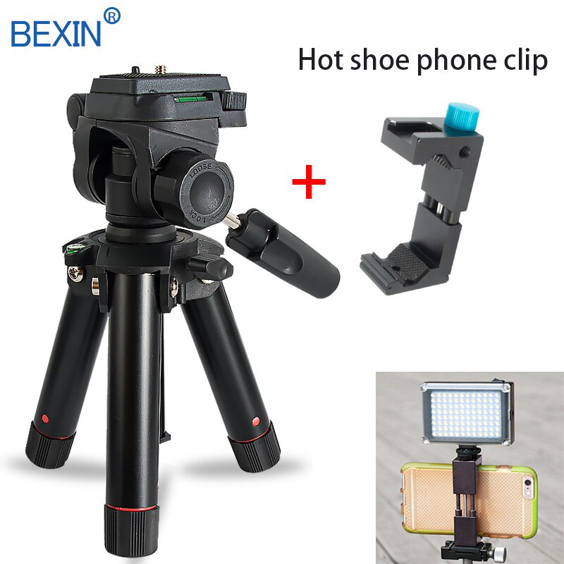 Desktop mini tripod smartphone phone stand flexible desktop shooting SLR digital camera tripod trypod for phone tripod: set  4