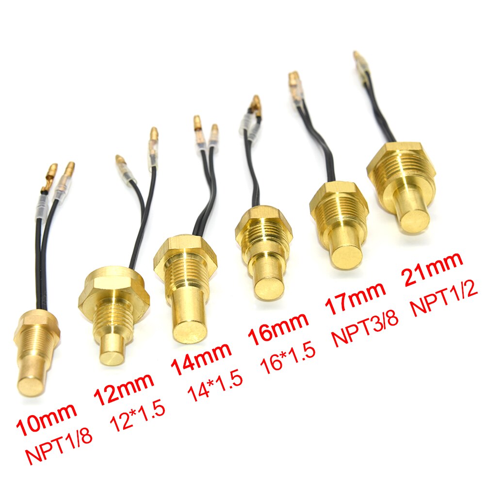 12V/24V Auto Vrachtwagen Digitale Water Temperatuursensor 50K Hoofd Plug 10Mm 14Mm 16mm 17Mm 21Mm Temp Sensor Auto Meter Sensor