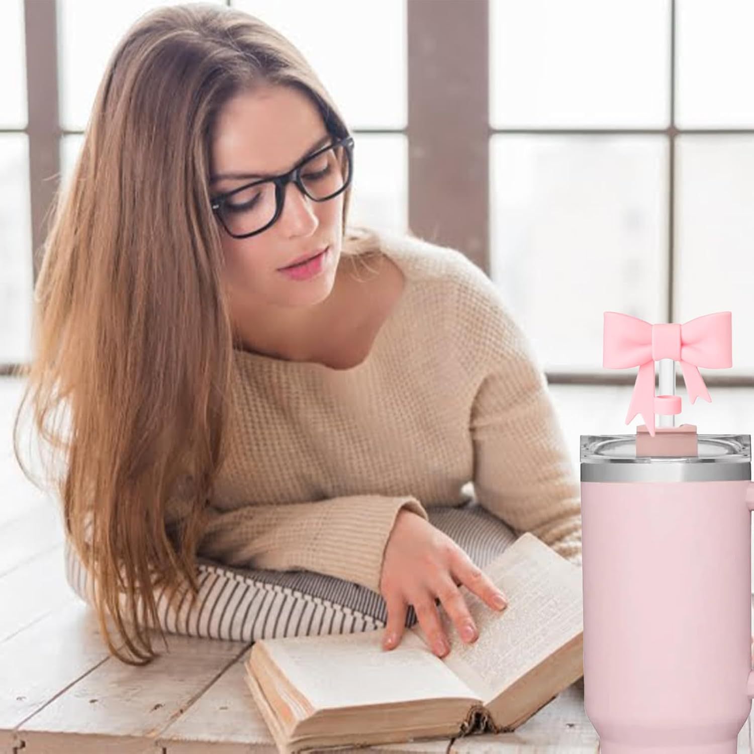 Herbruikbare Strik Plug Boog Stro Cap Covers Toppers Siliconen Accessoires Stofdicht Stro Tips Voor Cups 30 & 40 Oz Tumbler