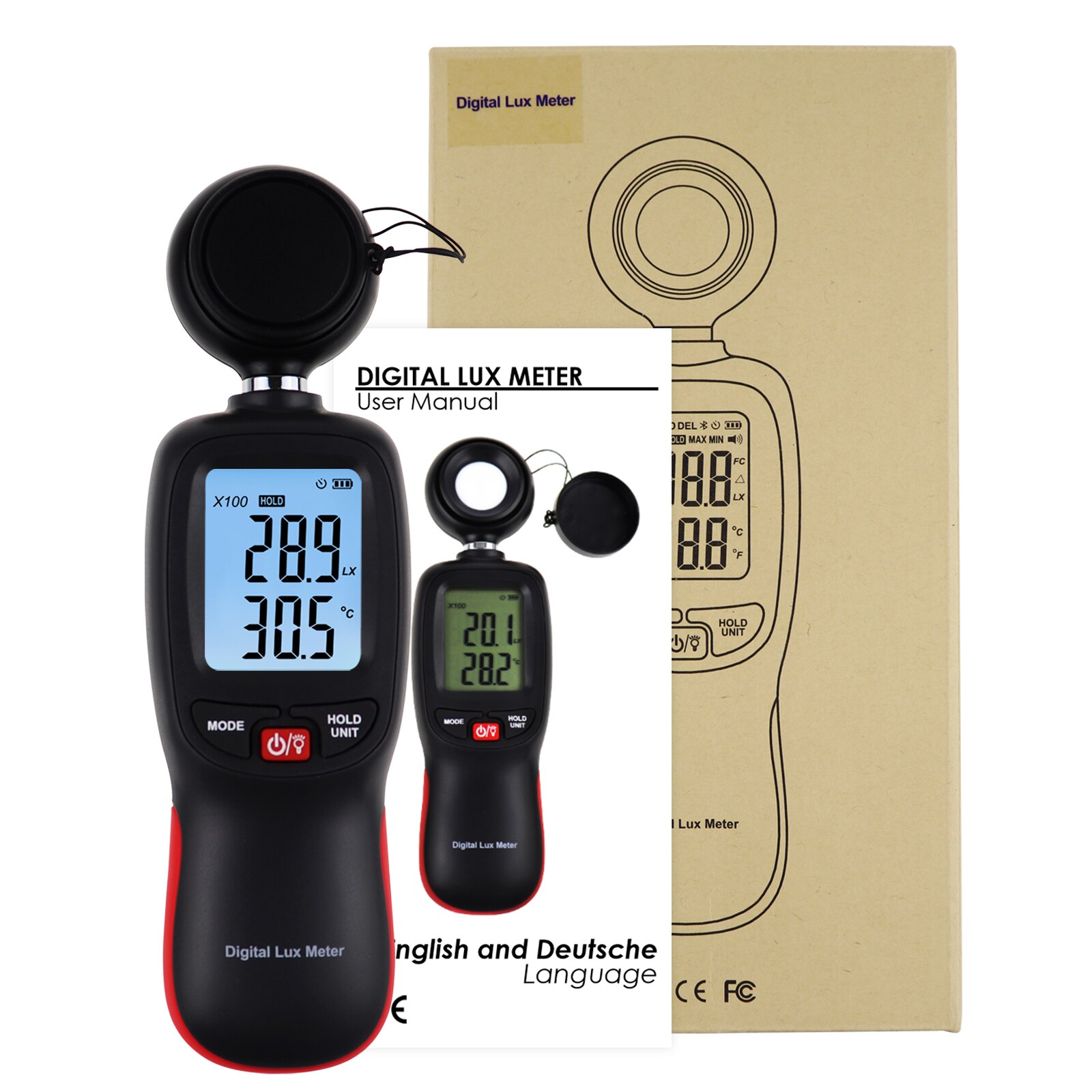 Lux-274 Digitale Handheld Lux Light Meter Luminometer Tot 200,000 Lux Bereik Photometer Tester W/Backlight En data Opslag