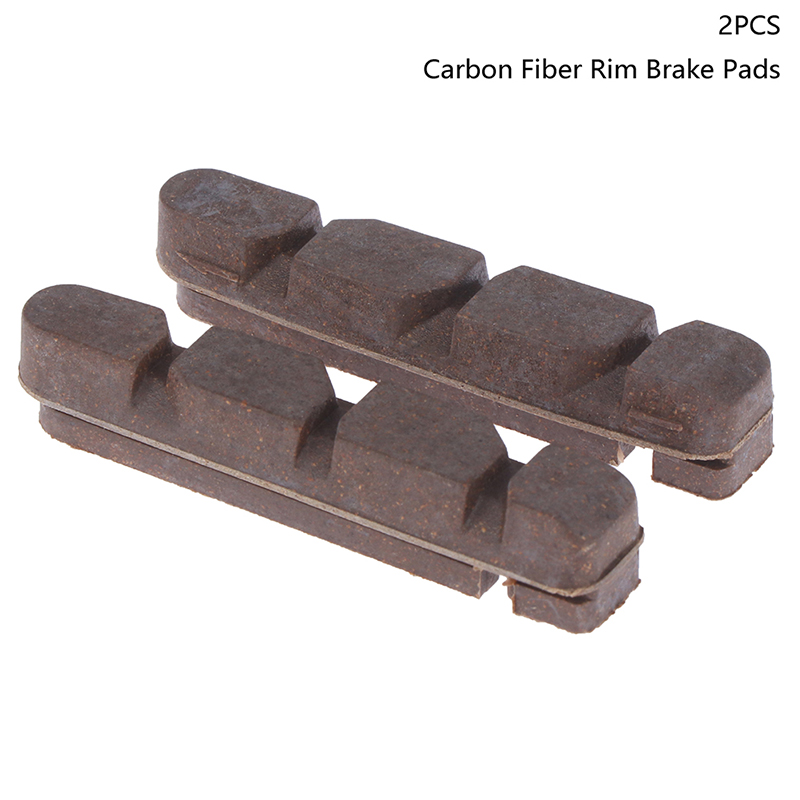 Almohadilla de freno de llanta de carbono para bicicleta de carretera, accesorios de piezas de rueda de bicicleta plegable, zapatos de bloque de madera de corcho C V MTB BMX, 2 piezas