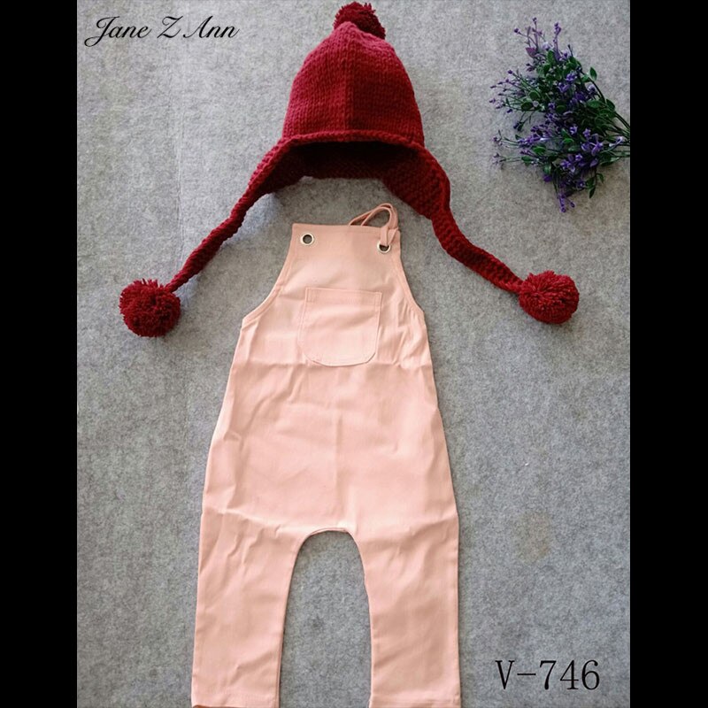 Jane z ann kinderfotografie kleding baby 6 maanden 1 jaar studio fotoshoot outfits hoed + kleding: V -746 1-2 jaar