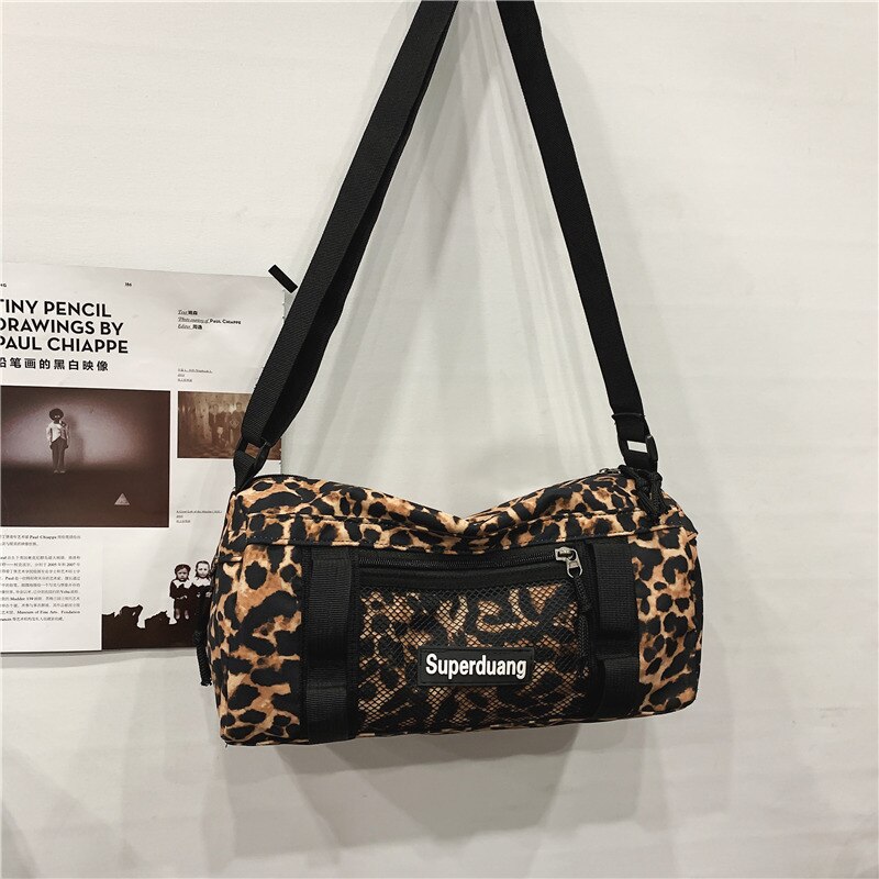 Messenger Bag Couple Original Uoct.all Tooling Style Bag Street Personality Girl Versatile Function Bag Shoulder Bag Ins Style: Leopard