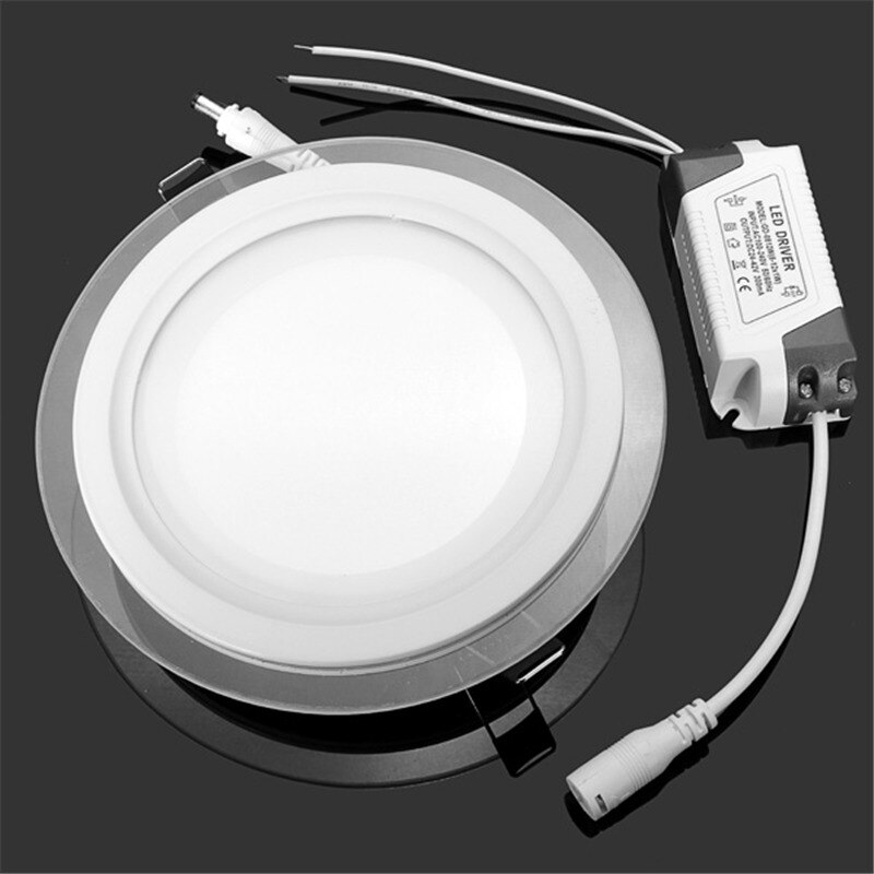 6W 9W 12W 18W Ronde/Vierkante Glazen LED Downlight Inbouw LED Paneel Licht Spot Plafond Down Light AC110V 220V Warm/Koud Wit