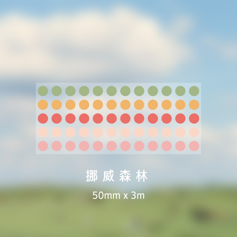 1250 Stuks Candy Kleur Stippen Washi Tape Ronde Cirkel Stickers Dot Huisdier Schrijven Washi Tape Diy Decoratieve Dagboek Planner Scrapbooking: E