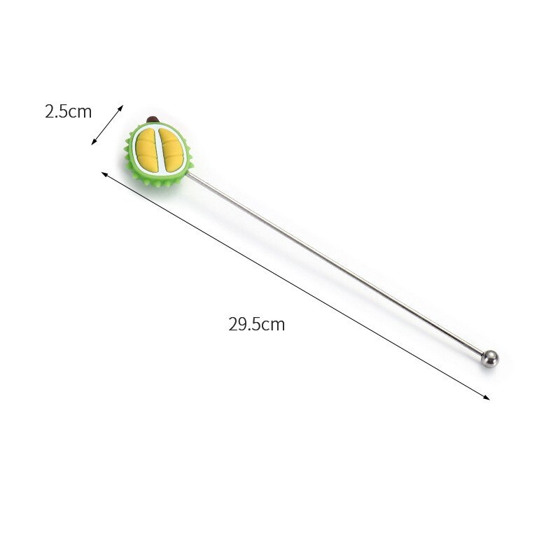 Stainless Steel Cocktail Sticks Fruit Sticks Reusable Drink Picks Cocktail Stirring Sticks Restaurant Bar Party Cafe Bar Tools: Durian