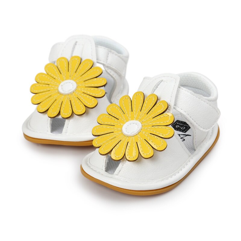 Baby Mädchen Sandalen Sonne Blume Sommer Schuhe Weichen Sohlen Bebe Mädchen Kleinkind Schuhe: Gelb / 2