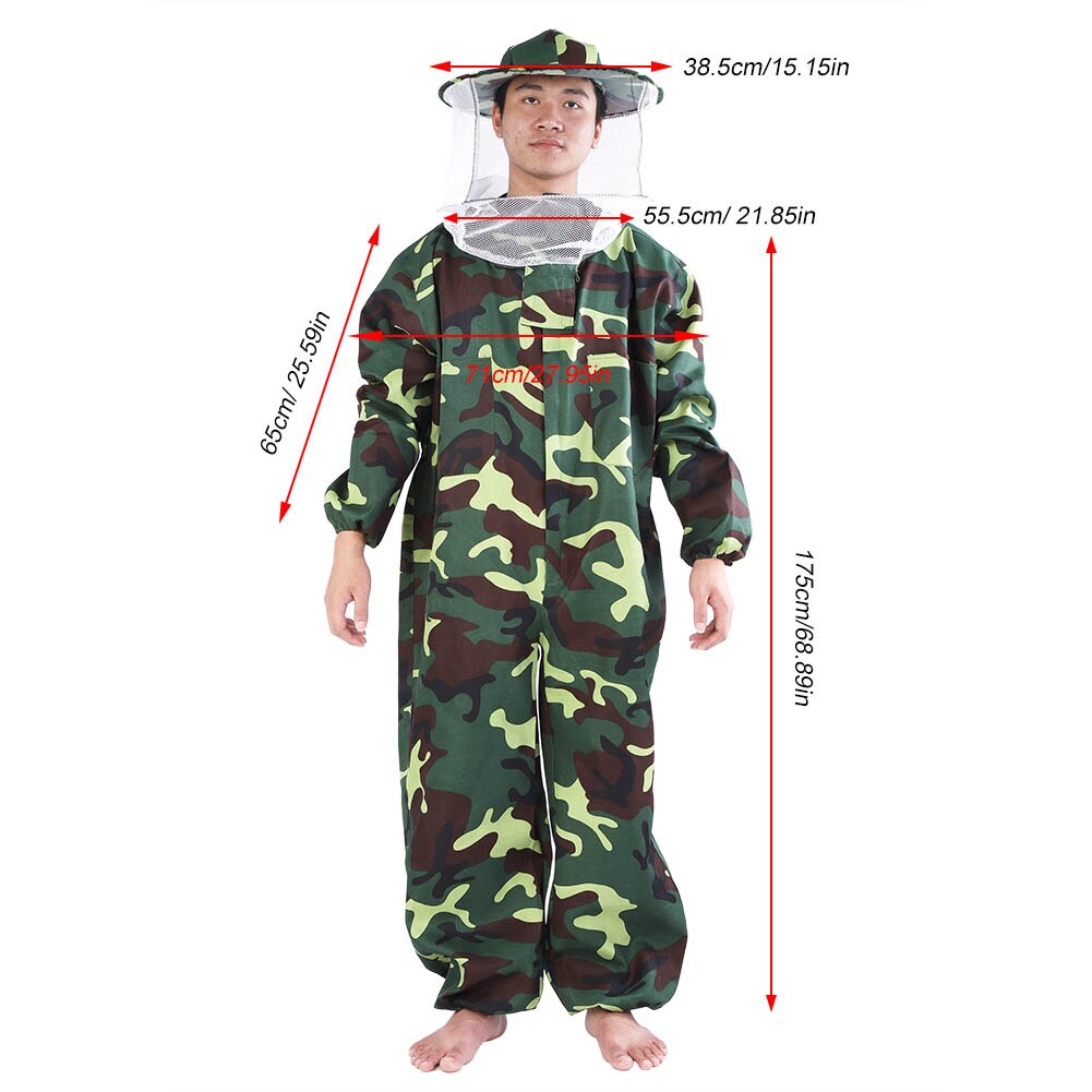 L/XL/XXL Beekeeper Suit Beekeeping Protective Suit Clothes Beekeeping Protective Equipment Bee Keeping FULL BODY Suit Smock