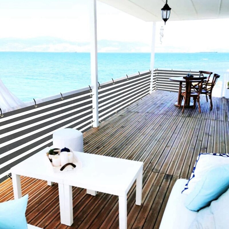 Balcony Privacy Screen Cover, Shield Screens Net Fence Windscreen for Porch Deck, Outdoor,Backyard 0.9x5M