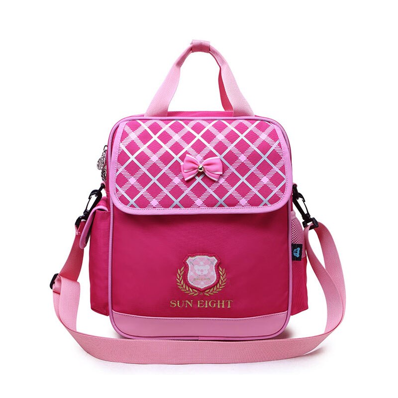 ZON ACHT Ritsen Basisschool Tassen Schouder Totes Kids Bag Lunchbag: Pink