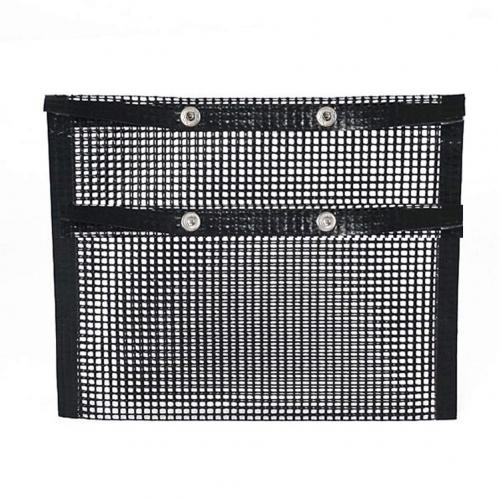 Outdoor Picnic Barbecue BBQ Grill Mesh Bag Reusable Non-Stick Grilling Pouch BBQ Bake Bag Mesh Grilling Bag Picnic Tool: Black 22x27cm