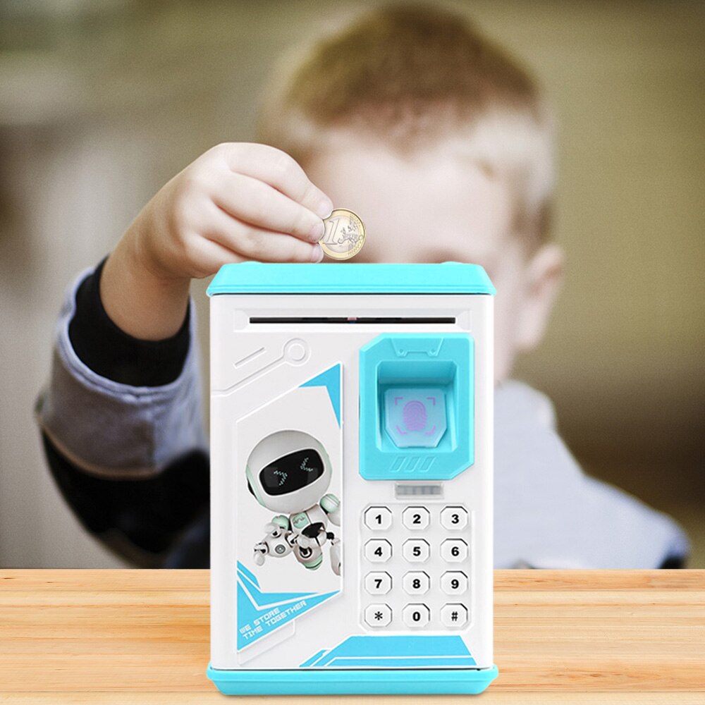 Fingerabdruck Elektronische Sparschwein ATM Passwort Geld Bargeld Münzen Spardose ATM Bank Sicher Kasten Automatische Ablagerung Banknote