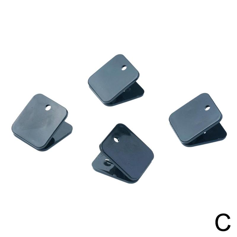 Colorful Acrylic Clamp Paper Clips Ticket Holder Paper Documents Organizer Hinge Clip Binder Clip For Office And School Sup G1n9: 4PCS Black