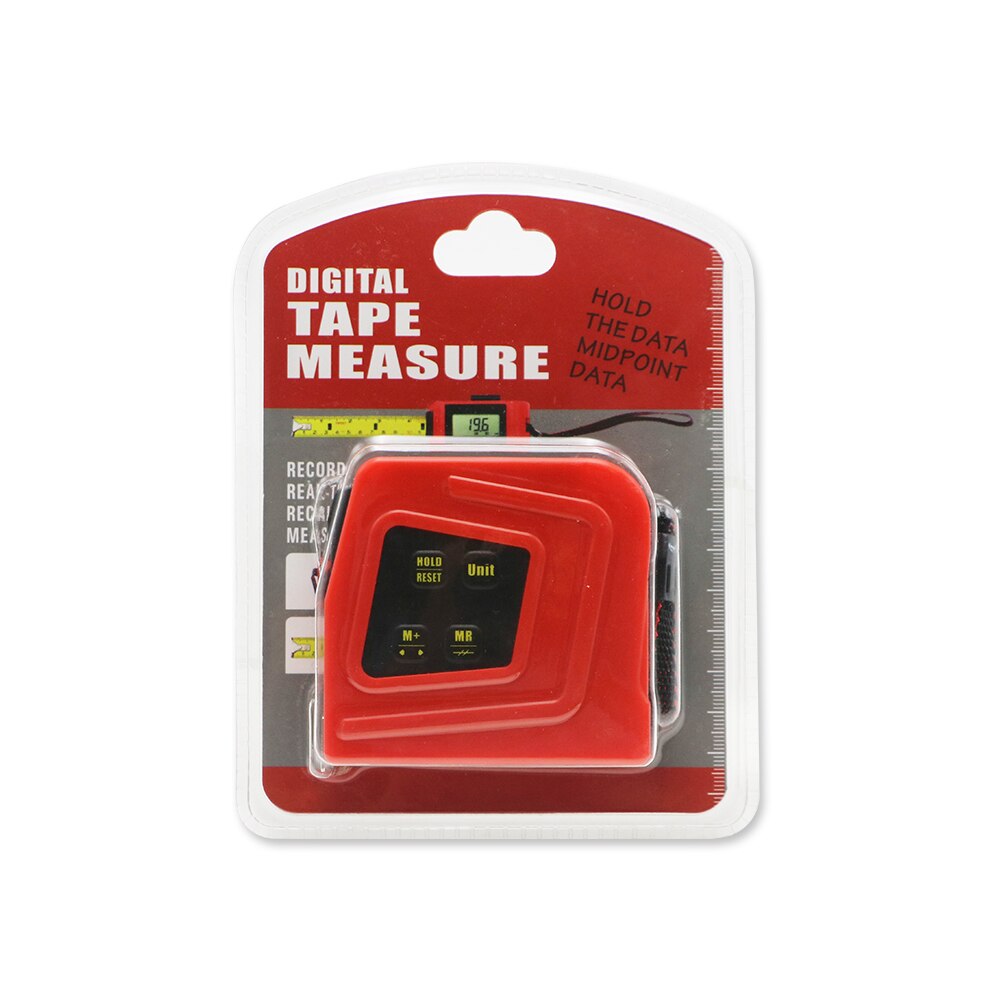 LCD Display Household Tape Measure Metric and Inch Digital Steel Tape Measure Digital Electronic Tape Measure 5m Rangefinder