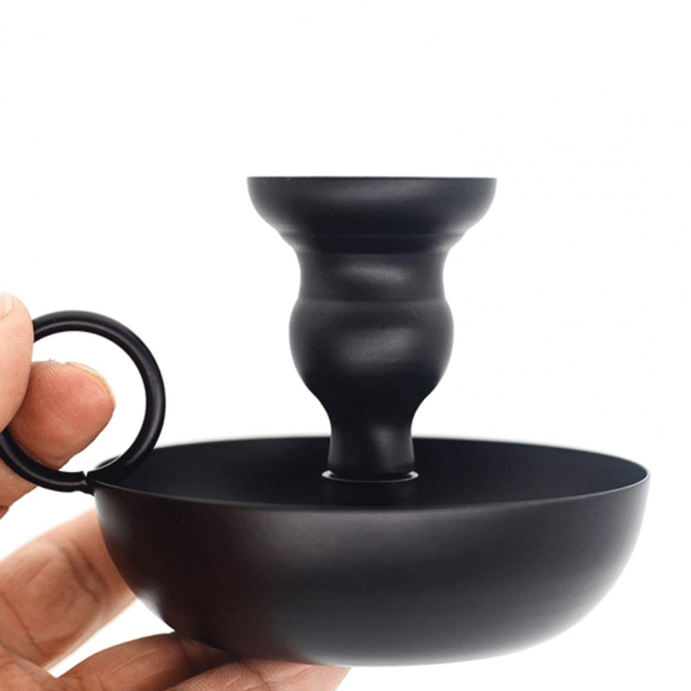 2Pcs Retro Medieval Style Candle Holder Retro Taper Shape Metal Portable Decorative Candlestick for Home Decor Candle Holders