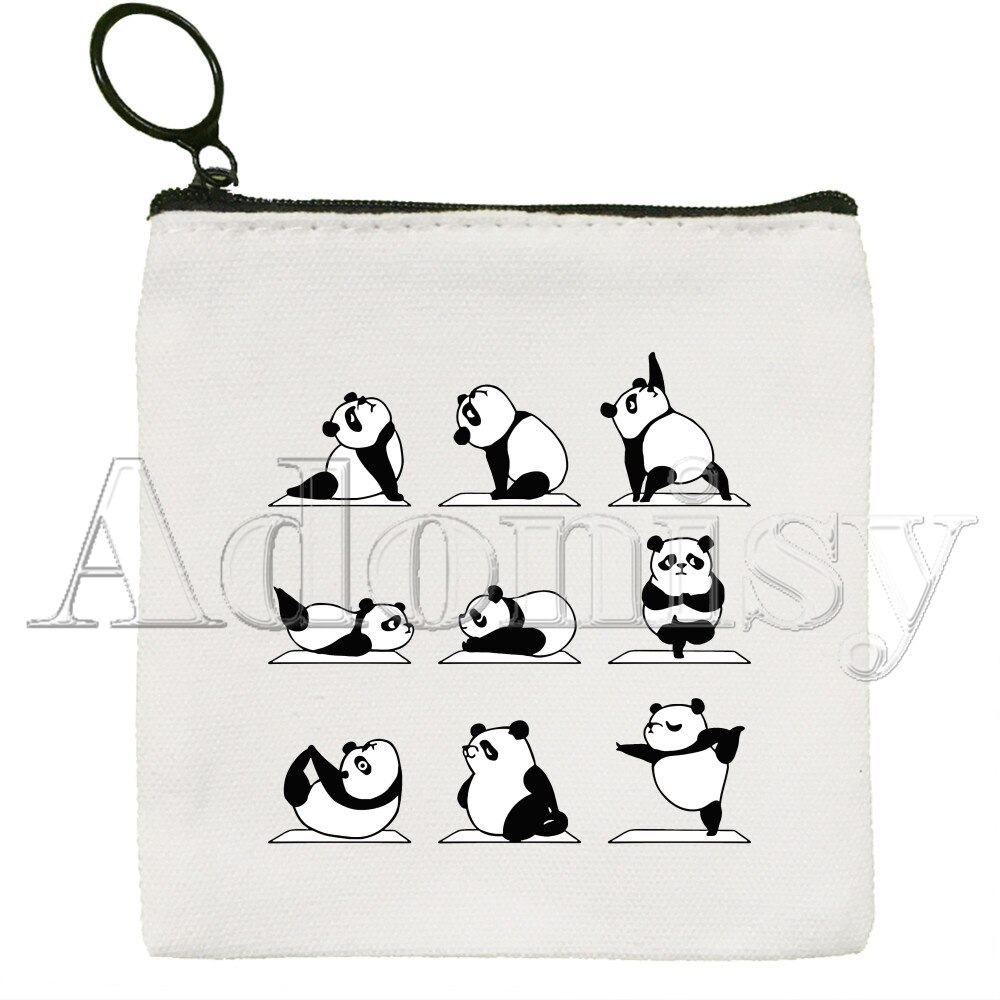 Panda Geldbörse Vintage Mini Brieftasche Ändern Pouch Haushalt Tragbare Schlüssel Karte Speicher Karte Tasche Zipper: N