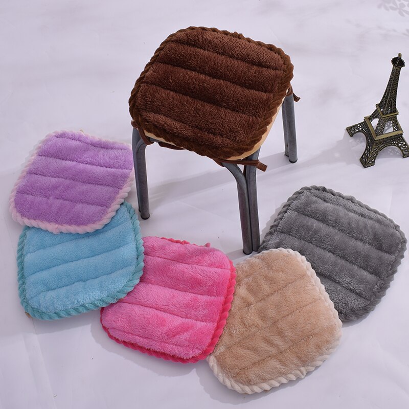 Solid Thick Stool Cushion Chair Seat Cushion Kids Seat Pad Antiskid Cute Pillow Cushion Home Decor 28x28/33x33 CM