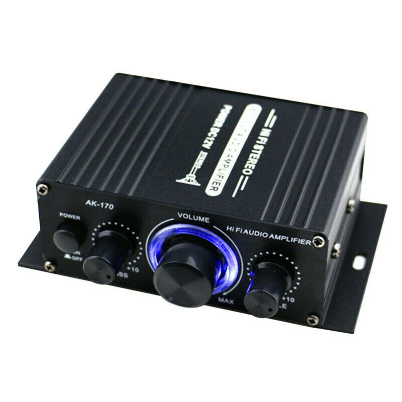 AK170 12V 400W Hifi Digitale Bluetooth Stereo Audio Versterker Fm Radio Mic Auto Thuis Voor Home Auto Marine usb Muziekspeler