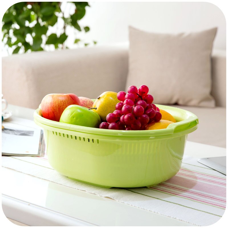 Large Plastic Kitchen Vegetables Pots Fruit Basket Storage Boxes Plastic Food Containers