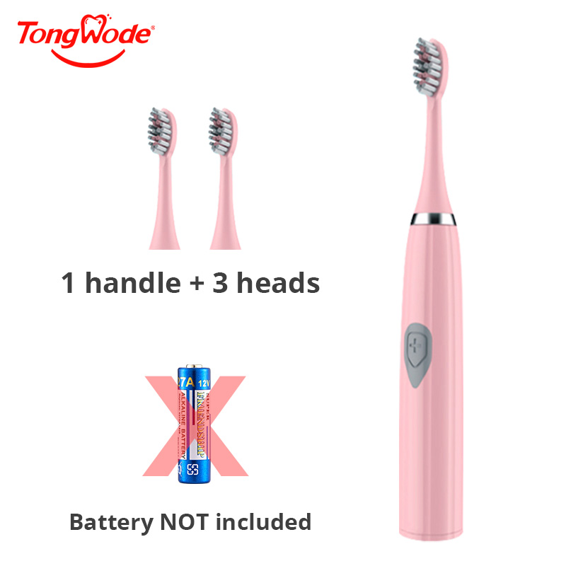 Tongwode Electric Toothbrush for Adults Soft Bristle Portable Battery Endurance IPX6 Waterproof Intelligent Effective Oral Care: Pink
