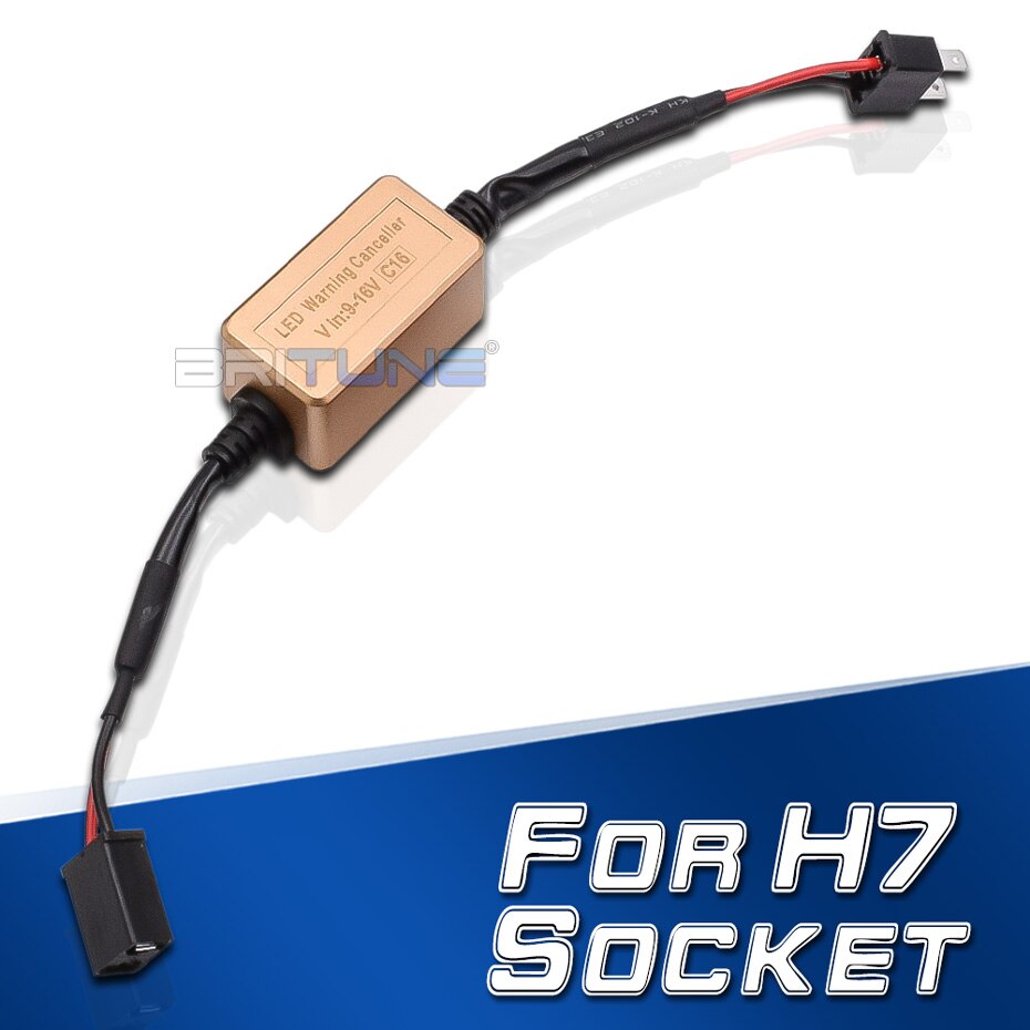 Anti Flicker LED Canbus Decoder H7 H4 H1 H11 D2 LED Headlight Resistor Error Free Canceller Harness Car Light Accessories Tuning: For H7 Socket