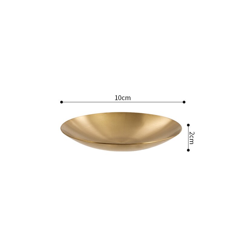 1Pc Stainless Steel Round Sauce Dish Seasoning Plate Kimchi Bowl Korean Soy Dish Snack Dessert Dishes Kitchen Supplies