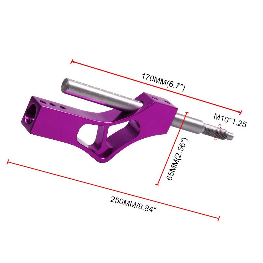 Extendedor de palanca de cambios Universal y ajustable de aluminio, extensor de palanca de cambios de coche con 8, 10 y 12 adaptadores