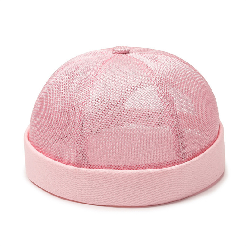 Casquette ronde pastèque rétro américaine Simple, sans bord, chapeau en maille Pure, respirabilité, chapeau Hip Hop pour hommes et femmes: Rouge