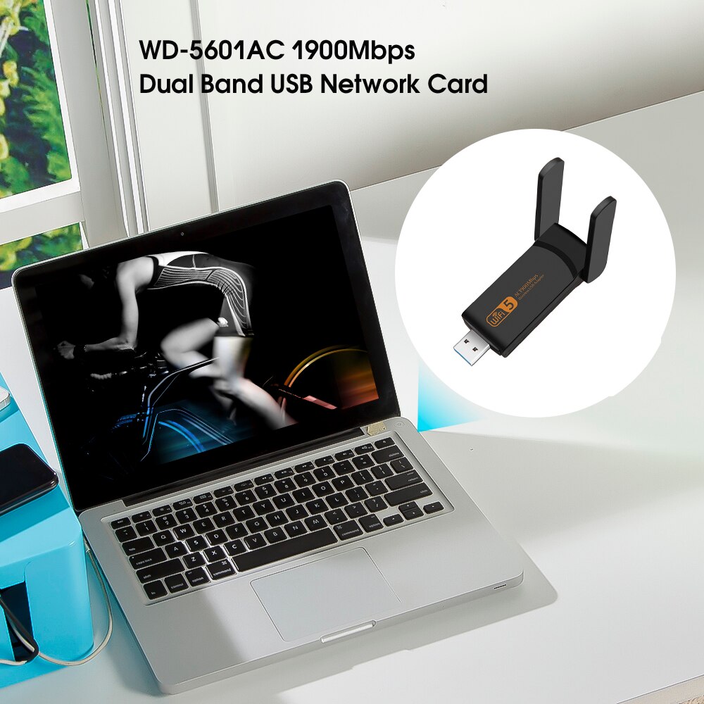 WIFI USB Adapter 1900Mbps 300Mbps USB 3.0 WiFi Wireless Network Card 2.4GHz 5.0GHz Adapter With Rotatable Antenna