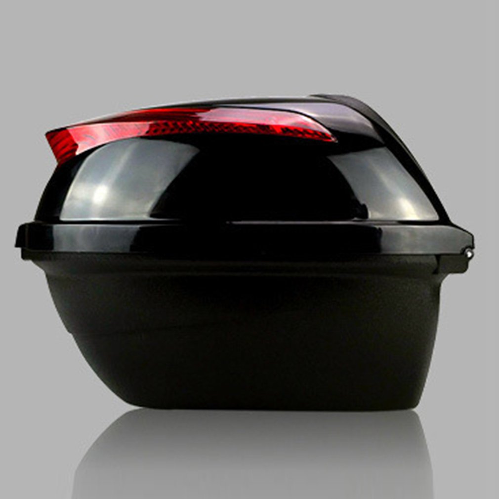 Large Capacity Tail Box Electric Scooter Trunk Motorcycle Top Hard Case Helmet Storage Case Luggage Case With Reflective Lamp