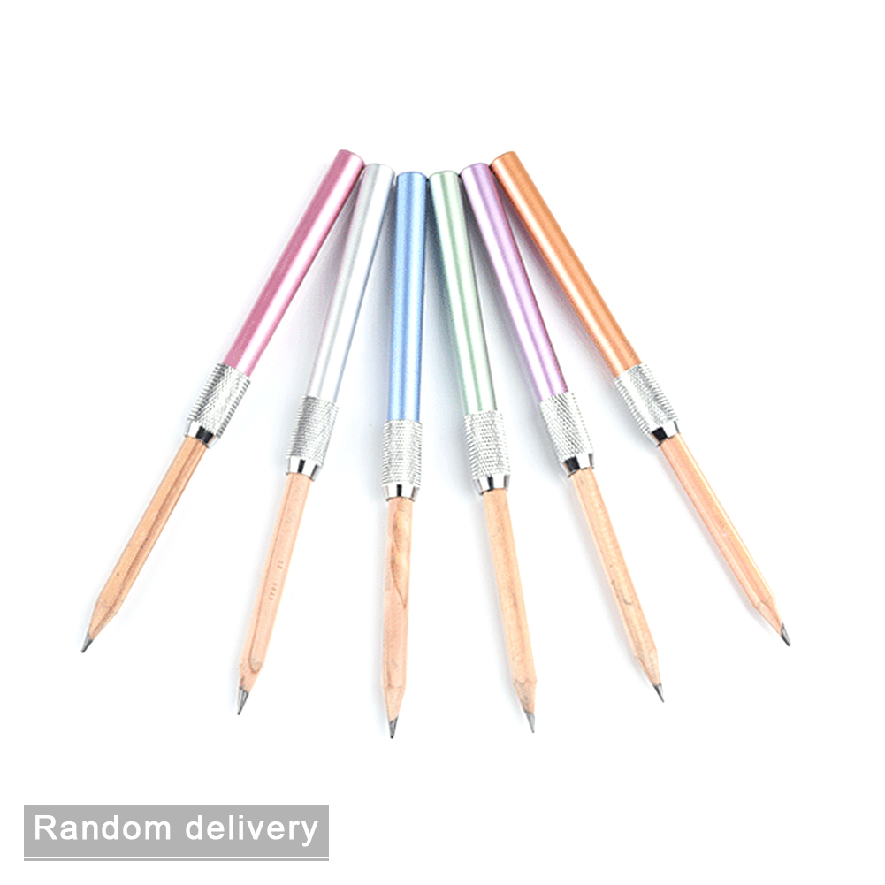 Extensor de lápiz, soporte de alargamiento de madera ajustable, herramientas de dibujo y pintura, suministros de papelería para oficina y escuela