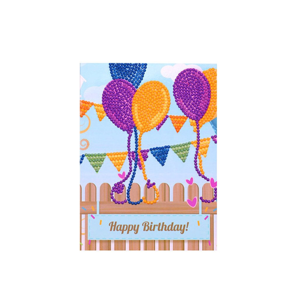 5D Diamond Painting Greeting Card Special Shape Diamond Embroidery Birthday Cards Thanksgiving Cards Cross Stitch Craft: E
