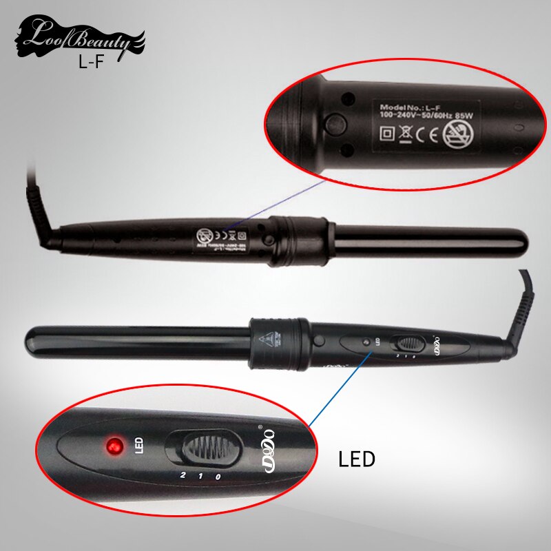 DODO 3 In 1 Hair Curlers Care Styling Curling Wand Interchangeable 3 Parts Clip Hair Iron Curler Set Curler Hair Styles Tool