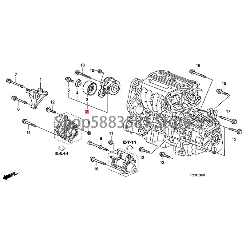 Auto Fan Katrol Generator Spanner Generator Riem Aanpassen Wiel Hon Daa Cco Rd Motor Riem Spanner