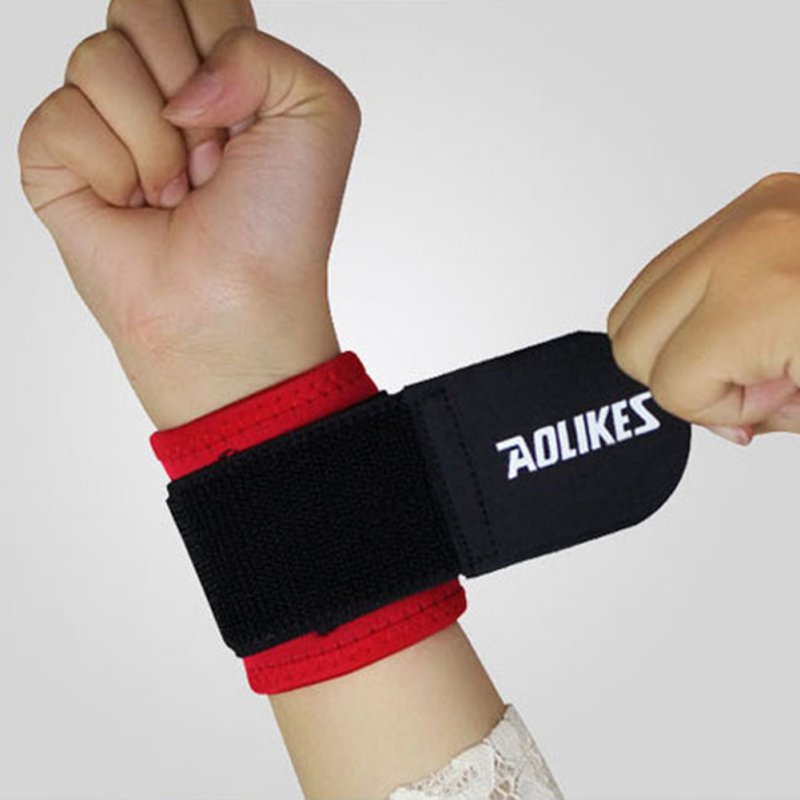 Deportes banda elástica para el pelo para baloncesto pulsera de muñeca banda en pelota de Ping-Pong de deportes al aire libre de seguridad proteger AOLIKES: Rad and Black