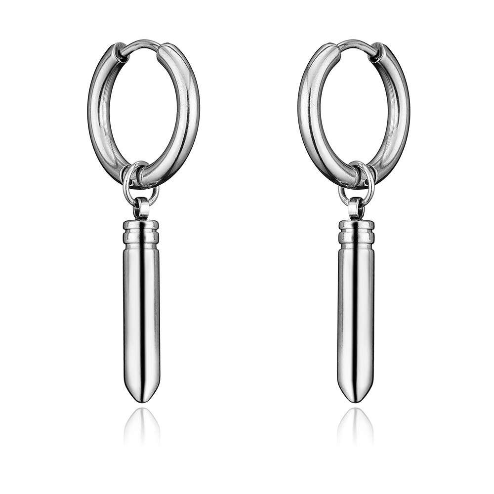 Vintage Skull Earrings for Women Goth Hoop Earrings Men Party Jewelry Aretes De Mujer Punk Piercing Stainless Steel Earrings: Style 10 / 1 Piece